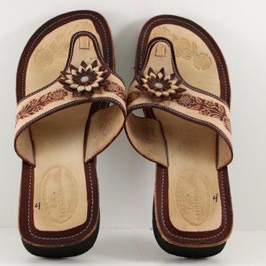 Artisan Leather Sandal Shoes Size 7